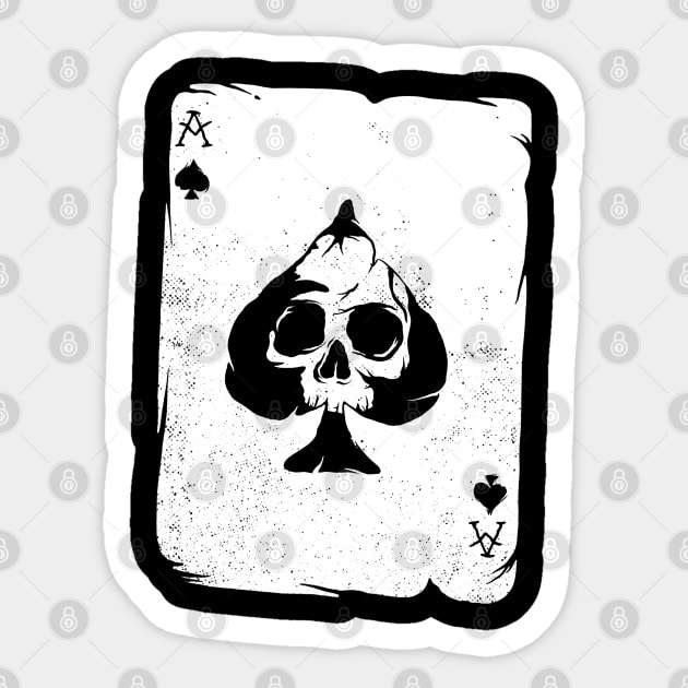 Ace of Spades Sticker by Tee Bone Studio